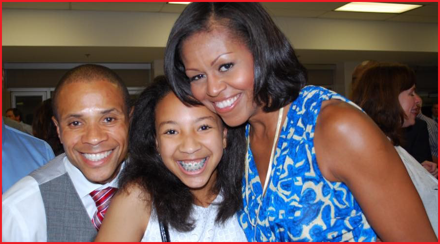 Bruce E. Scott, Elijah M. Scott& First Lady Michelle Obama