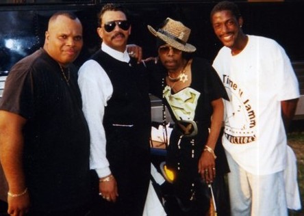 Sugar Foot & the drummer of the Ohio Players with Bo and James T